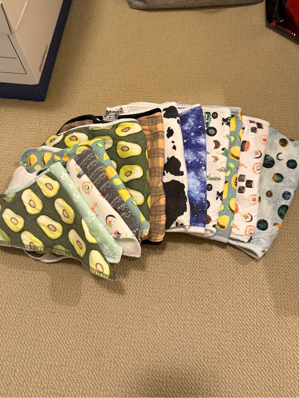 Copper Pearl Burp Cloths and Bandana Bibs